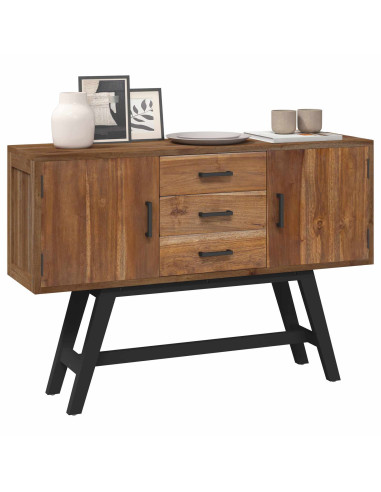 Supporto TV Naturale 110 x 30 x 75 cm Legno di teak solido