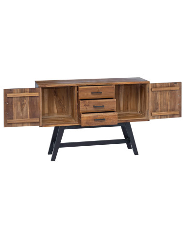 Supporto TV Naturale 110 x 30 x 75 cm Legno di teak solido