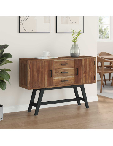 Supporto TV Naturale 110 x 30 x 75 cm Legno di teak solido