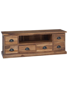 Supporto TV Naturale 110 x 30 x 40 cm Legno di teak solido 2
