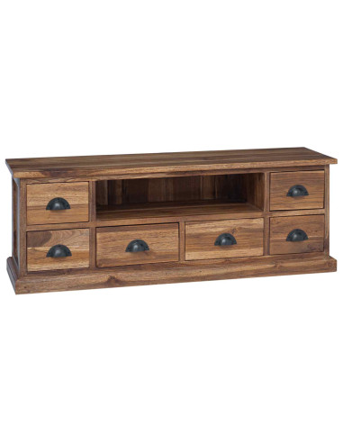 Supporto TV Naturale 110 x 30 x 40 cm Legno di teak solido