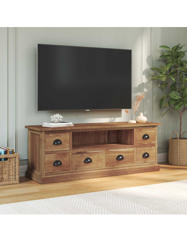 Supporto TV Naturale 110 x 30 x 40 cm Legno di teak solido