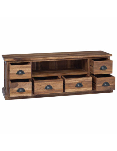 Supporto TV Naturale 110 x 30 x 40 cm Legno di teak solido
