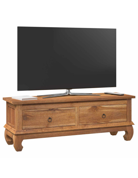 Supporto TV Naturale 110 x 35 x 40 cm Legno di teak solido