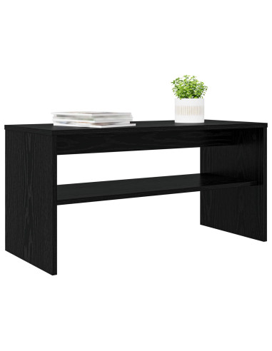 Mobile TV Rovere Nero 80 x 35 x 40 cm Legno multistrato