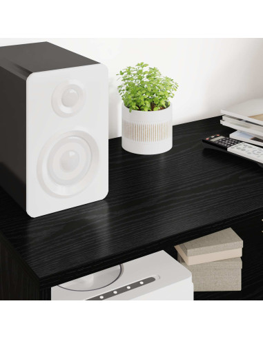 Mobile TV Rovere Nero 100 x 35 x 40 cm Legno multistrato