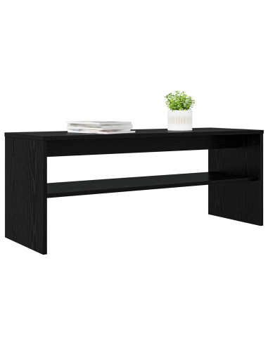 Mobile TV Rovere Nero 100 x 35 x 40 cm Legno multistrato