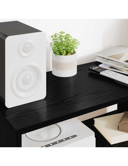 Mobile TV Rovere Nero 60 x 30 x 40 cm Legno multistrato