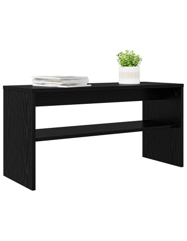 Mobile TV Rovere Nero 80 x 30 x 40 cm Legno multistrato