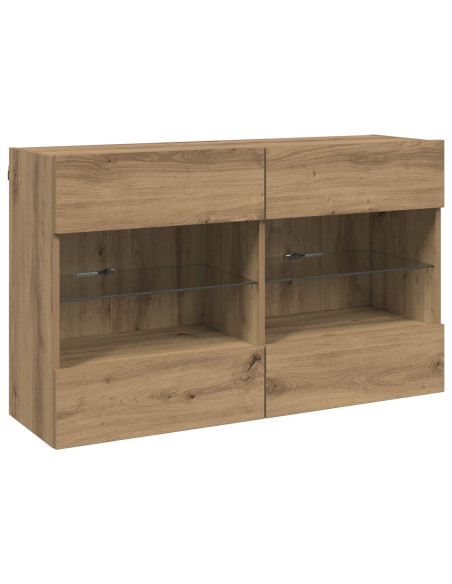 Mobile TV da parete Rovere artigianale 98,5 x 30 x 60,5 cm