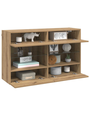 Mobile TV da parete Rovere artigianale 98,5 x 30 x 60,5 cm