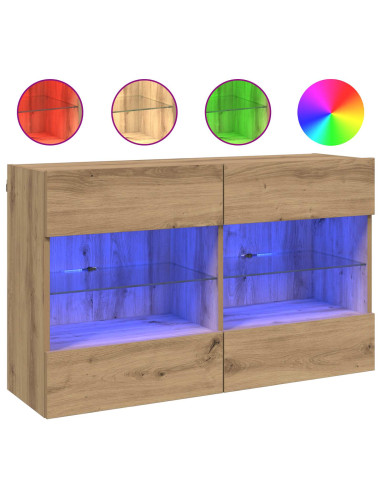 Mobile TV da parete Rovere artigianale 98,5 x 30 x 60,5 cm