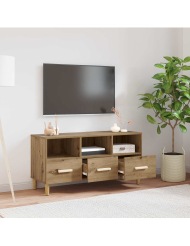 Mobile TV con cassetto Rovere Artigianale 102 x 35,5 x 50 cm