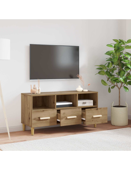 Mobile TV con cassetto Rovere Artigianale 102 x 35,5 x 50 cm