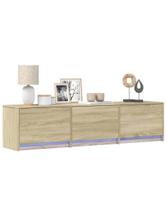 Mobile TV con led Sonoma 165 x 34 x 40 cm Legno multistrato 2