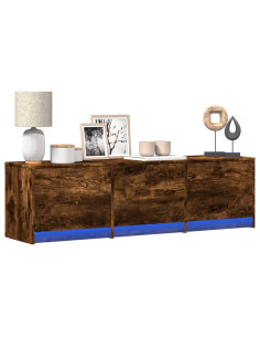 Mobile TV Rovere fumé 140 x 34 x 40 cm Legno multistrato 2