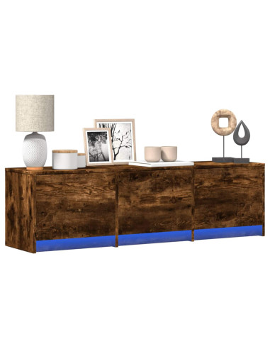 Mobile TV Rovere fumé 140 x 34 x 40 cm Legno multistrato