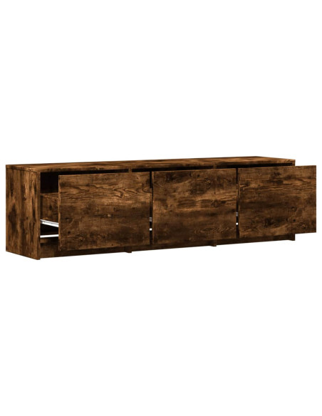 Mobile TV Rovere fumé 140 x 34 x 40 cm Legno multistrato