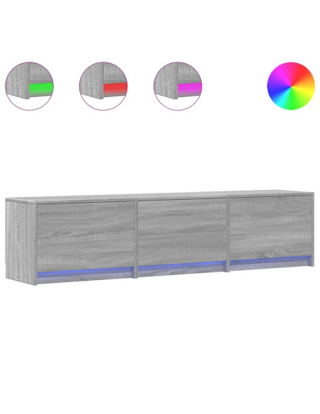 Mobile TV Grigio Sonoma 165 x 34 x 40 cm Legno multistrato
