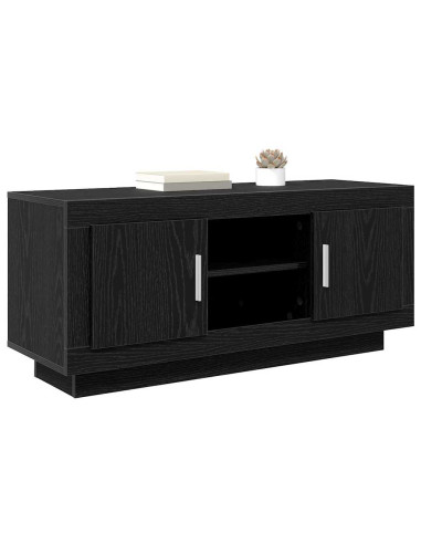 Mobile TV Rovere Nero 102 x 35 x 45 cm Legno multistrato