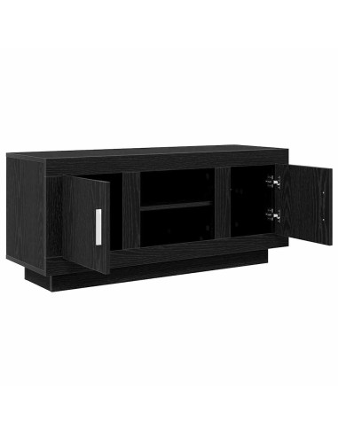 Mobile TV Rovere Nero 102 x 35 x 45 cm Legno multistrato