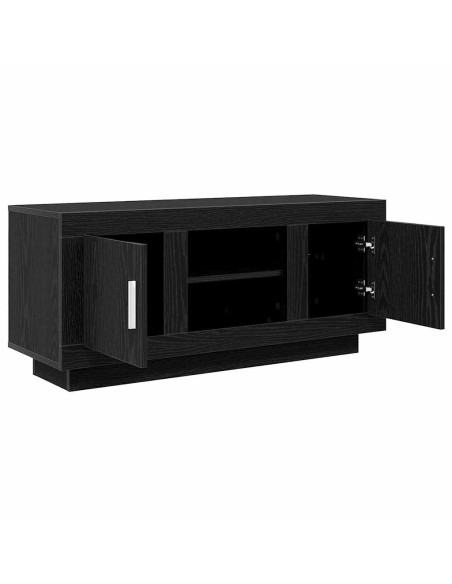 Mobile TV Rovere Nero 102 x 35 x 45 cm Legno multistrato