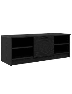 Mobile TV Rovere Nero 102 x 35 x 36,5 cm Legno multistrato 2