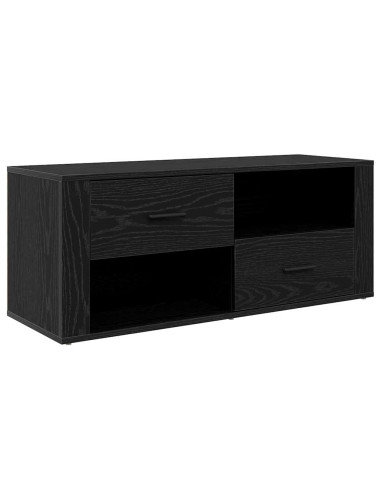 Mobile TV Rovere Nero 100 x 35 x 40 cm Legno multistrato