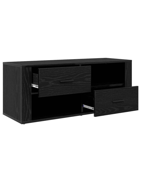Mobile TV Rovere Nero 100 x 35 x 40 cm Legno multistrato