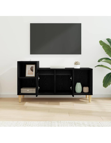 Mobile TV Rovere Nero 100 x 35 x 55 cm Legno multistrato