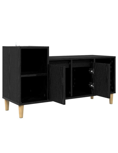 Mobile TV Rovere Nero 100 x 35 x 55 cm Legno multistrato