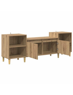 Mobile TV Rovere artigianale 160 x 35 x 55 cm Legno multistrato 2