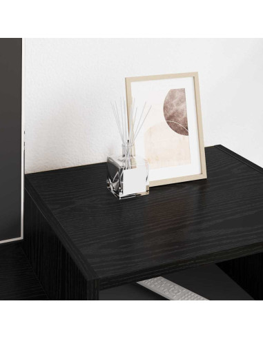 Mobile TV Rovere Nero 160 x 35 x 55 cm Legno multistrato