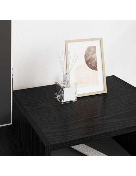 Mobile TV Rovere Nero 160 x 35 x 55 cm Legno multistrato