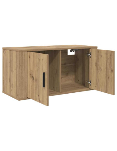 Mobile TV da parete rovere artigianale 80 x 34,5 x 40 cm