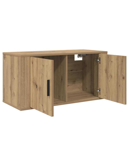 Mobile TV da parete rovere artigianale 80 x 34,5 x 40 cm