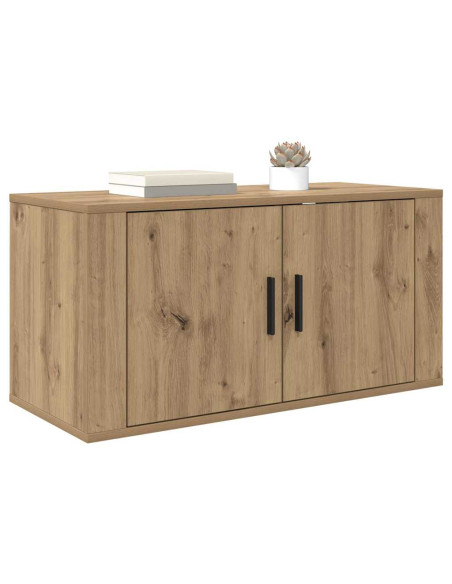 Mobile TV da parete rovere artigianale 80 x 34,5 x 40 cm