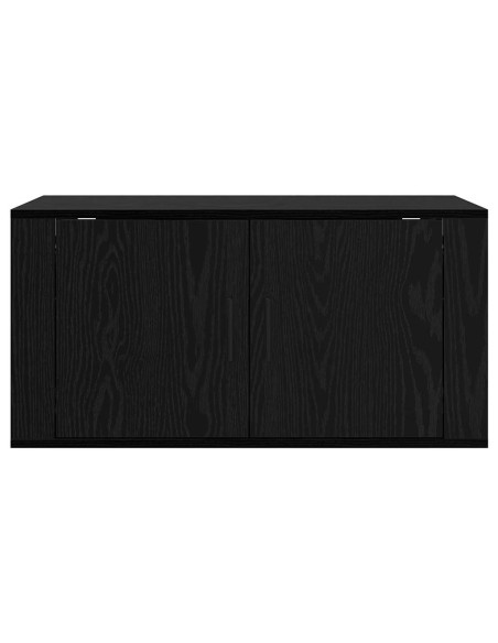 Mobile TV da parete Rovere nero 80 x 34,5 x 40 cm