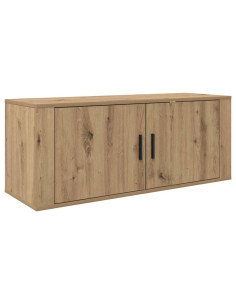 Mobile TV da parete Rovere artigianale 100 x 34,5 x 40 cm 2
