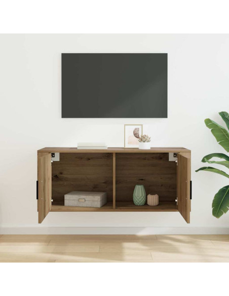 Mobile TV da parete Rovere artigianale 100 x 34,5 x 40 cm