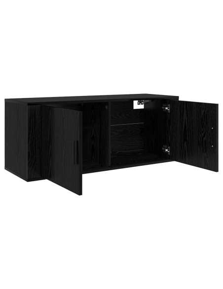 Mobile TV da parete Rovere Nero 100 x 34,5 x 40 cm