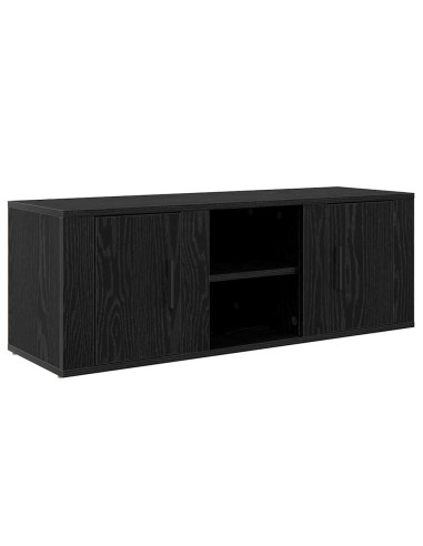 Mobile TV Rovere Nero 100 x 31,5 x 35 cm Legno multistrato