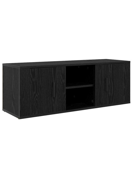 Mobile TV Rovere Nero 100 x 31,5 x 35 cm Legno multistrato