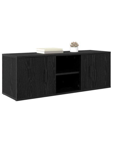 Mobile TV Rovere Nero 100 x 31,5 x 35 cm Legno multistrato
