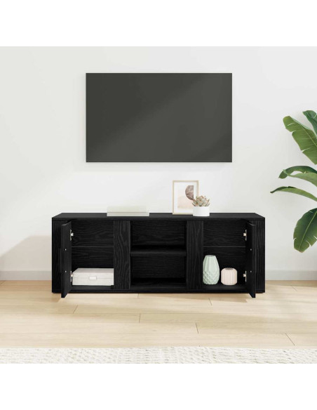 Mobile TV Rovere Nero 100 x 31,5 x 35 cm Legno multistrato