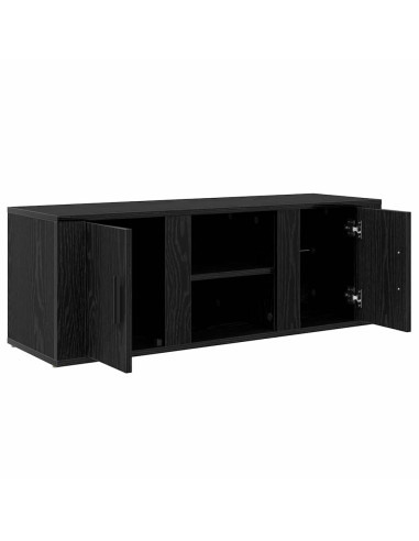 Mobile TV Rovere Nero 100 x 31,5 x 35 cm Legno multistrato
