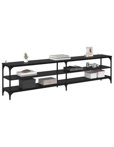 Mobile TV Rovere Nero 200 x 30 x 50 cm