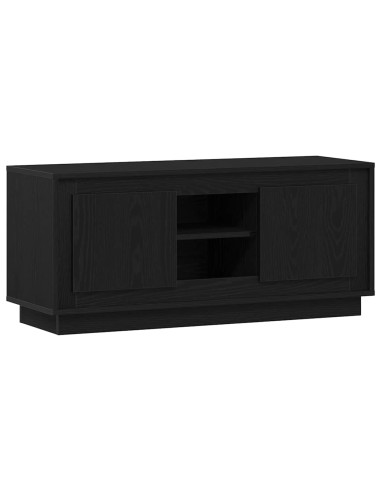 Mobile TV Rovere Nero 102 x 35 x 45 cm Legno multistrato