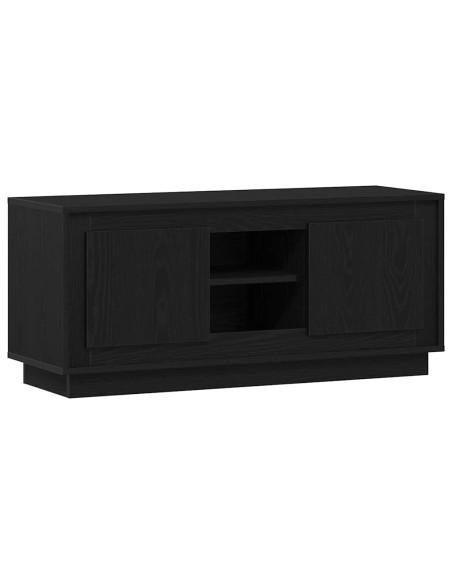 Mobile TV Rovere Nero 102 x 35 x 45 cm Legno multistrato