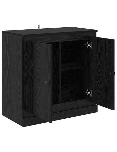 Credenza Rovere Nero 70 x 35,5 x 67,5 cm Legno multistrato